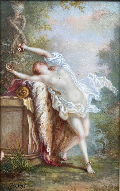 Ecole du XIXe siècle
Nymphe aux cymbales...