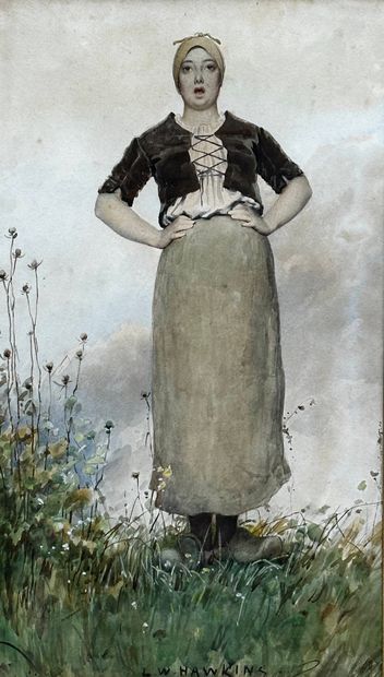 Louis Welden HAWKINS (1849-1910) 
Paysanne...