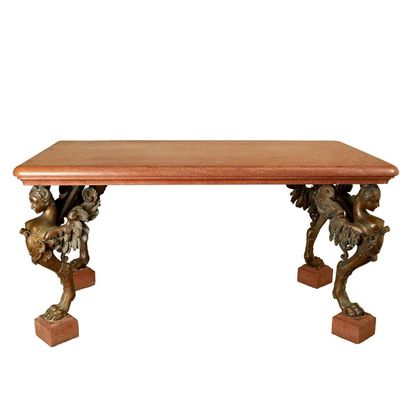 Importante table à gibier dans le goût du...