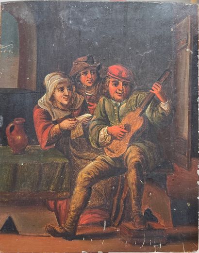 Ecole hollandaise du XIXe siècle 
Le joueur...
