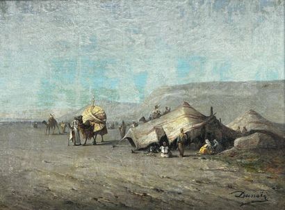 DUNOIR (XIX)
L'arrêt de la caravane
Huile...