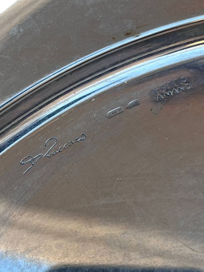 Set of ten silver presentation dishes 800/1000
Signed...