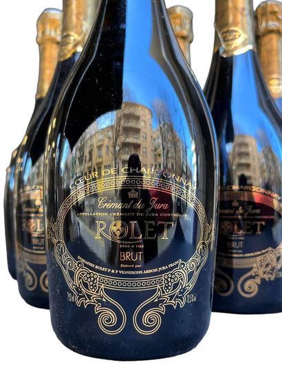 6 bottles of Rolet Brut coeur de chardonnay...