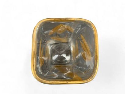 BACCARAT, attributed to 
Vase with gilded...