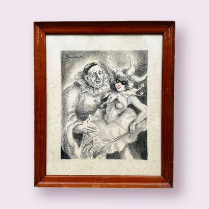 Marcel PRUNIER (?-c.1980)
Pierrot and Colombine...