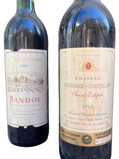 Lot of 9 bottles of various wines including...