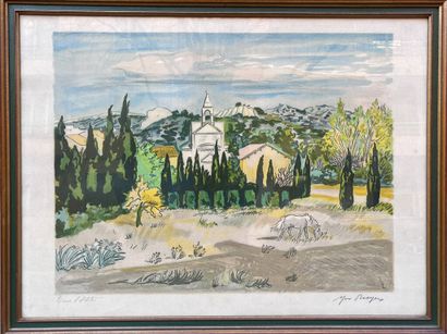 Yves BRAYER (1097-1990)
Vue de campagne au...