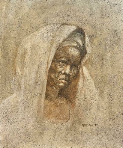 Abiodun OLAKU (1958)
Portrait of an old lady...