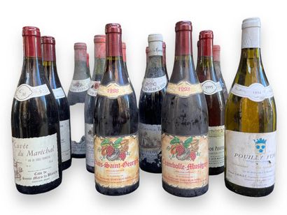 Lot of 17 bottles of various wines, mostly...