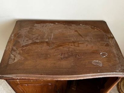 Louis XV-style bar cabinet in molded natural...