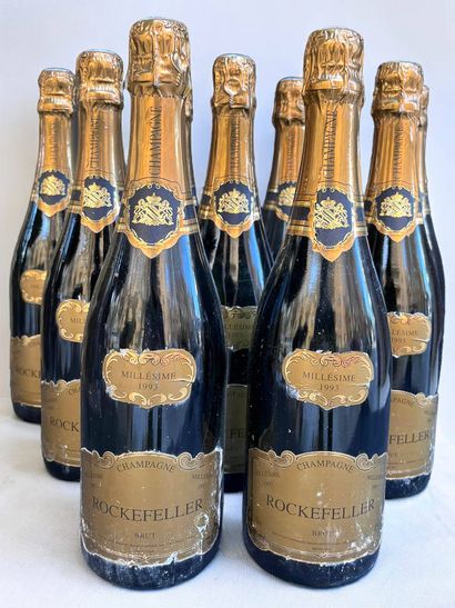 9 bottles Champagne Rockefeller brut vintage...