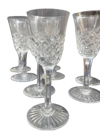 BACCARAT
Suite of 11 stemmed glasses in three...