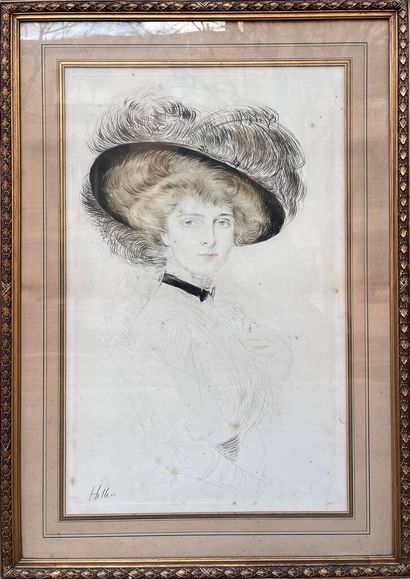 Paul César HELLEU (1859-1927)
Elégante au...