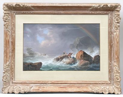 François BENSA (1811-1895)
Naufragés
Aquarelle...
