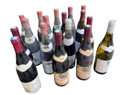 Lot of 17 bottles of various wines, mostly...