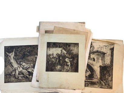 Frank BRANGWYN (1867-1956)
Ensemble de huit...