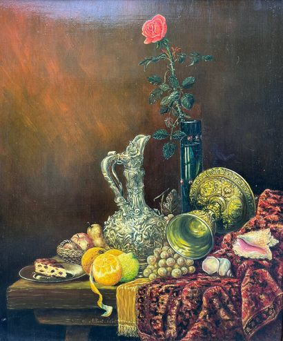 Albert PILOT (1922-2002)
Still life on an...