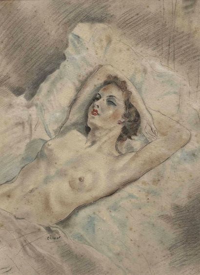 Edouard Jules CHIMOT (1880-1959)
Lying female...