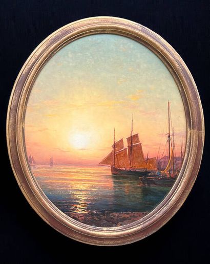 Piotr PEKUSTO (1925)
Seascape, setting sun...
