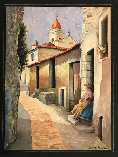 Charles MAYER (1897-1973)
Alley in La Turbie...