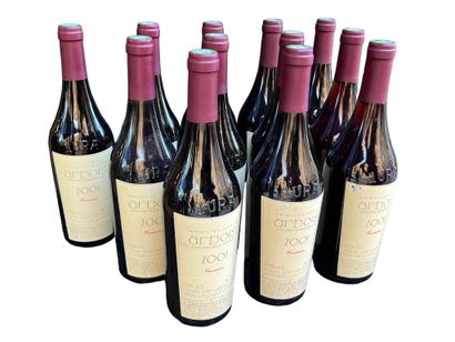 12 bottles of red wine Domaine Rolet Arbois...