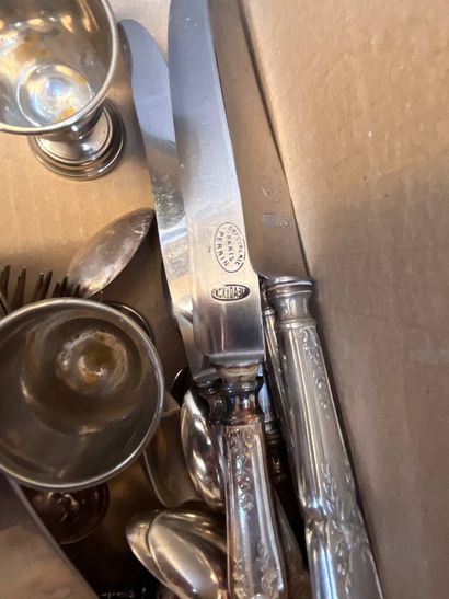 Set of silver-plated cutlery including two...