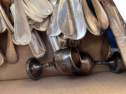Set of silver-plated cutlery including two...