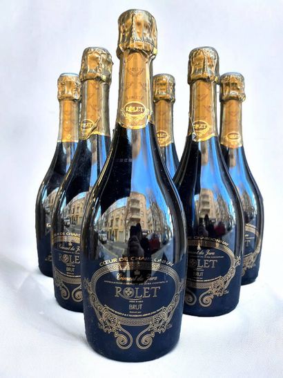 6 bottles of Rolet Brut coeur de chardonnay...