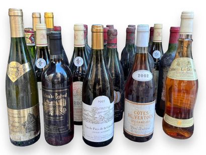 Lot of 22 bottles of various wines including...