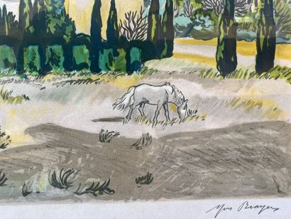 Yves BRAYER (1097-1990)
Vue de campagne au...