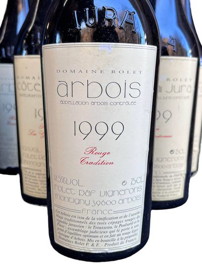 11 bottles of red wine Domaine Rolet Arbois...