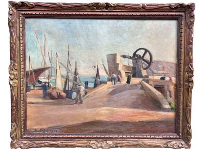 Alexandre URBAIN (1875-1953)
The harbor -...