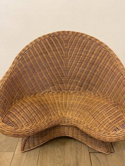 Paire de fauteuils en osier
Vers 1960
France....