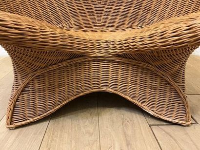 Paire de fauteuils en osier
Vers 1960
France....