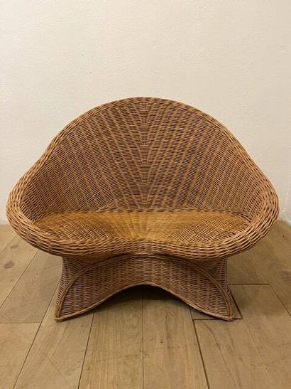 Paire de fauteuils en osier
Vers 1960
France....