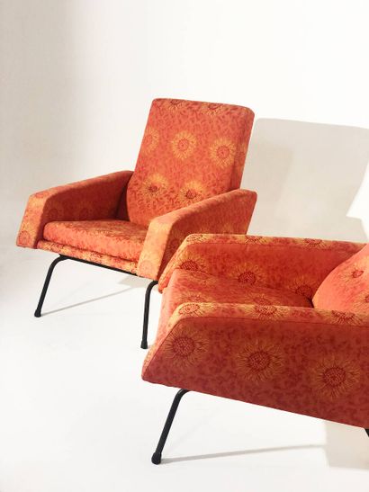 Louis PAOLOZZI (XX)
Paire de fauteuils garnis...