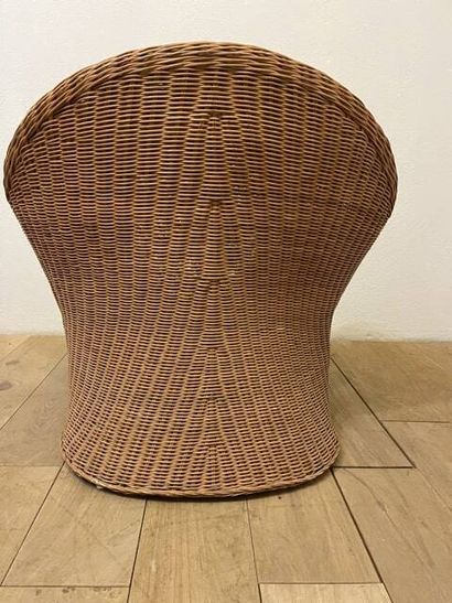 Paire de fauteuils en osier
Vers 1960
France....