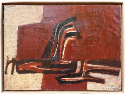 J.M MARTIN (XX)
Composition rouge - 1960
Huile...