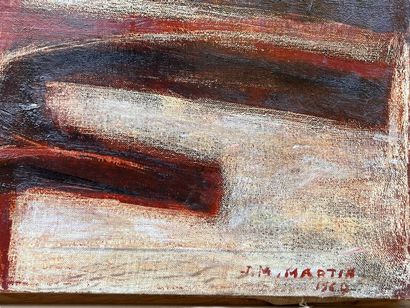 J.M MARTIN (XX)
Composition rouge - 1960
Huile...