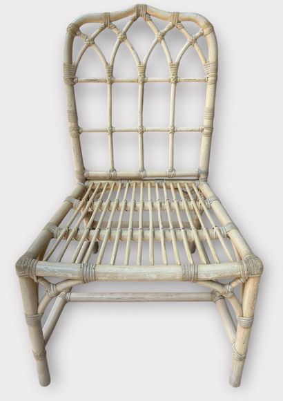 Rattan set including a pair of armchairs...