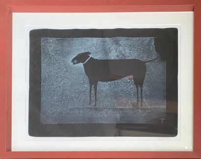 Paul WUNDERLICH (1927-2010) La Chienne Bella...