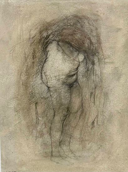 Gilbert PASTOR (1932-2015)
Female nude
Charcoal...