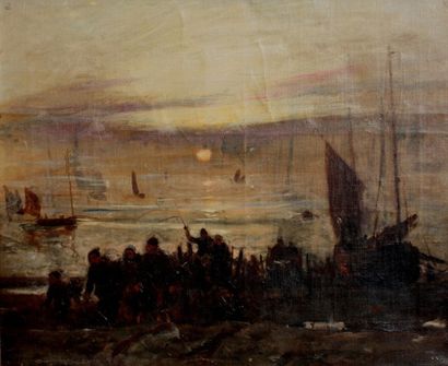 Eugène TRIGOULET (1867-1910)

Débarquement

Huile...