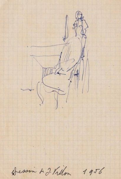 Jacques VILLON (1875-1963) 

Fauteuil et...