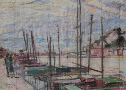 Alfred SALVIGNOL (XX)

Le port de Nice 1958

Pastel...