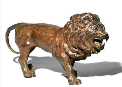Pierre CHENET (XX)
Shaded patina bronze proof...