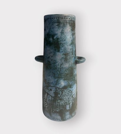 Jacques BLIN (1920-1995)
Blue enameled ceramic...