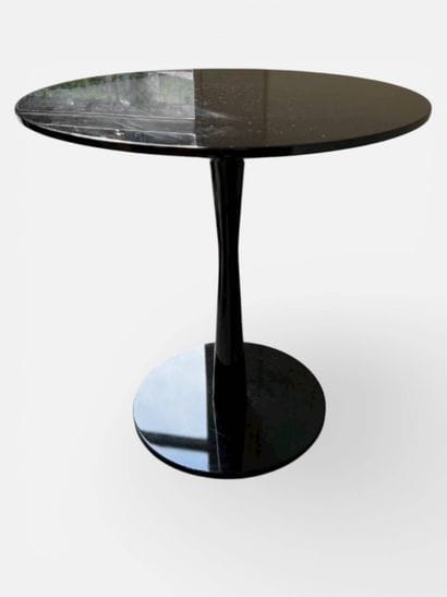 Small black side table with lacquered wood...