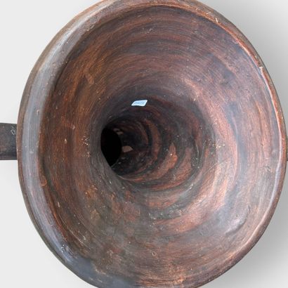 VALLAURIS
Large amphora vase in brown patinated...