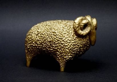RUCHOS (XXth)
The ram
Bronze with golden...